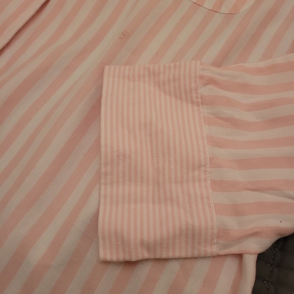 Victoria Secrets pink and white stripped pajama shirt - Picture 8 of 14